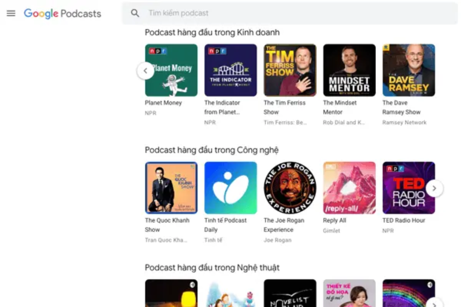 Dịch vụ Podcast của Google